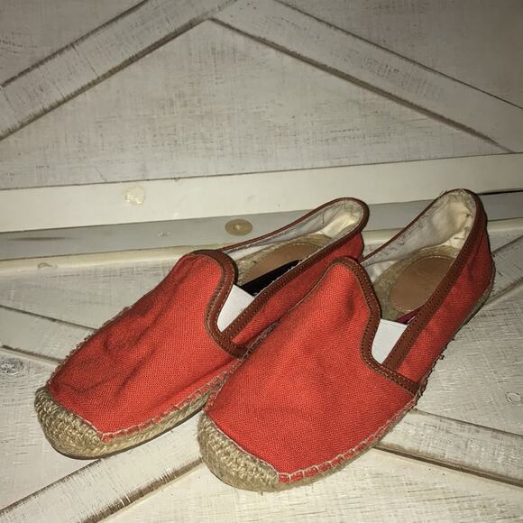 Joie Adrien Fluorescent Coral Espadrille Flats size 6.5 - Picture 3 of 8
